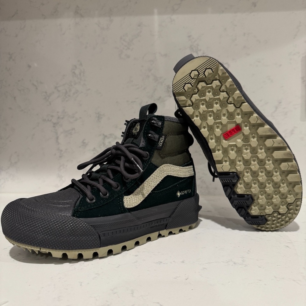 Vans UltraRange EXO Hi MTE-2 Gore-Tex Shoes Black Green All-Trac 721356 Size 3.5